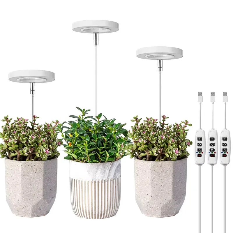 Vollspektrum-Fülllicht, LED-Wachstumslampe für Solarpflanzen im Innenbereich mit einstellbarer Höhe, 3/9/12 Stunden Timer, 10-stufige Dimmung für den Garten