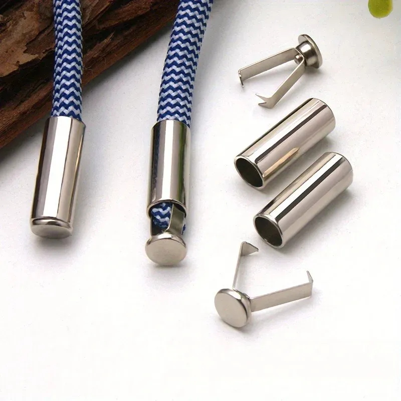 Robuste Kordelstopper Verstellbare Metallclips Sichere Befestigung für Schnürsenkel Taschen Hoodies DIY-Basteleien Kabelorganisation