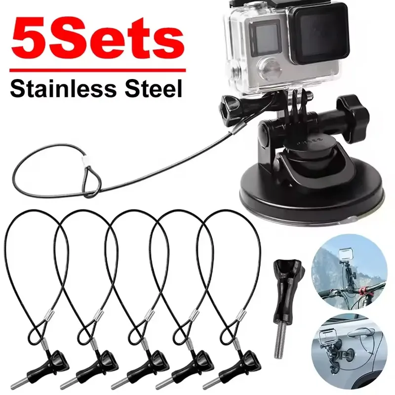 Tragbare Kamera Anti-verloren Sicherheitsseil Edelstahl Kabel Draht Lanyard für GoPro 13 12 Insta360 X5 X4 X3 DJI Action 4 Pocket 3 - 3.35 EUR