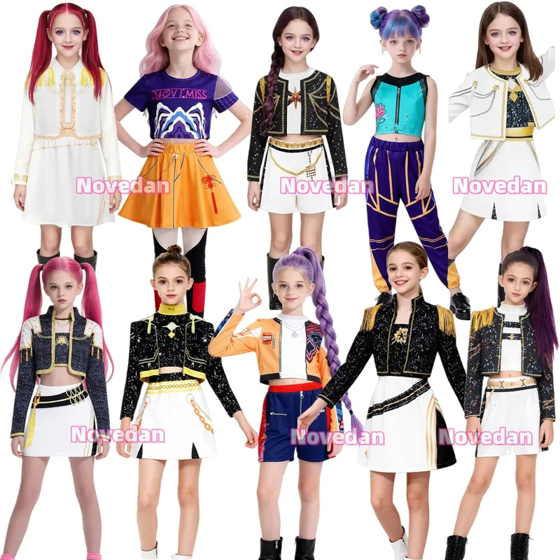 Anime Rumi Mira Zoey Cosplay Kind Kostüm Mädchen Huntrix KPDH KDPop Cosplay Karneval Geburtstag Party Rolle Spielen Kleidung