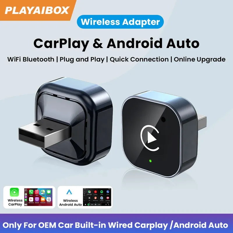 Drahtlose CarPlay Android Auto Adapter USB Dongle Smart Mini Box Plug Und Play Universal FĂŒr VW Toyota Nissan Honda Ford Benz Kia