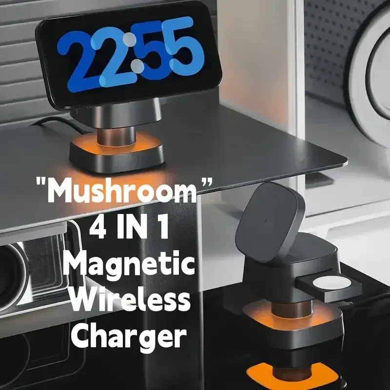 Magnetisches 3-in-1-Wireless-Ladegerät für iPhone 17, 16, 15, 14, 13, 12, Schnellladestation für Apple Watch 10, 9, 8, 7, 6, 5, Airpods 2, 3 Pro
