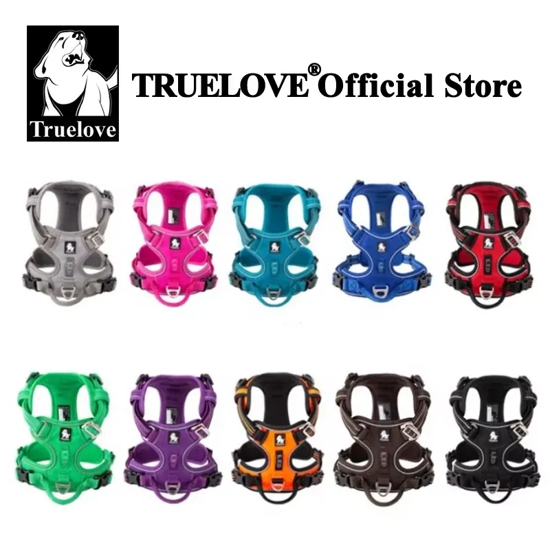 Truelove Haustiergeschirr, modisches, langlebiges Hundegeschirr aus Nylon, reflektierend, atmungsaktiv, gepolstert, Trainingsweste, luxuriöses Haustierzubehör