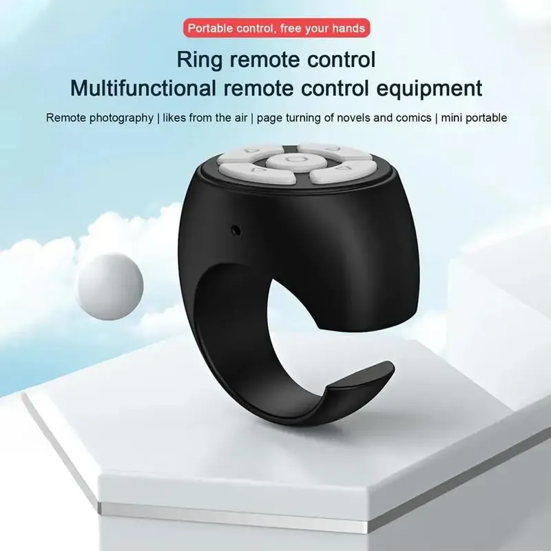 Bluetooth Fernbedienung Scrollen Ring Finger Drahtlose Handy Video Selfie Stick Kamera Controller Tiktoks Fernbedienung