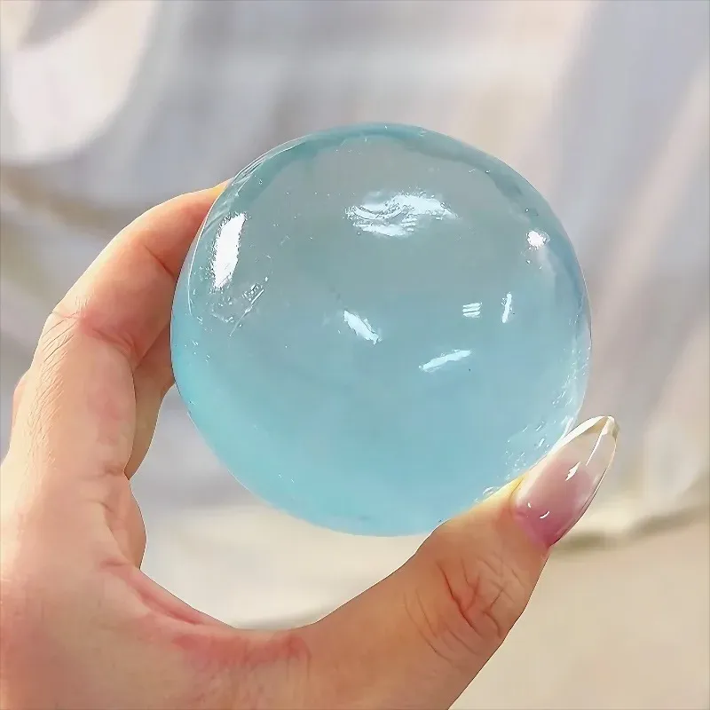 Blaues Maltose-Squishy-Spielzeug, süßes Mochi, Anti-Stress-Zappelspielzeug, weiches, simuliertes Bule-transparentes Ball-Dekompressionsspielzeug mit schneller Rückfederung
