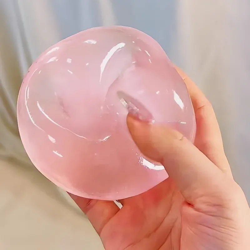 Rosa Maltose Squishy Toys Mochi Anti Stress Sensorisches Zappelspielzeug Weiches simuliertes transparentes Maltose-Dekompressionsspielzeug mit langsamer Rückfederung