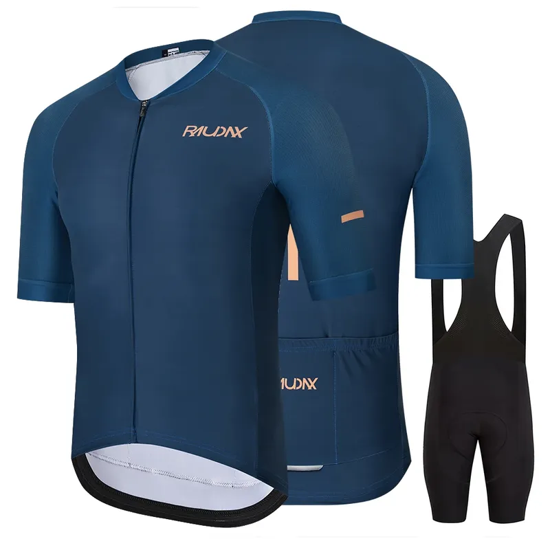 Raudax Herren Sommer-Rennradbekleidung, Rennkleidung, atmungsaktives Radtrikot-Set – Ropa Ciclismo Maillot