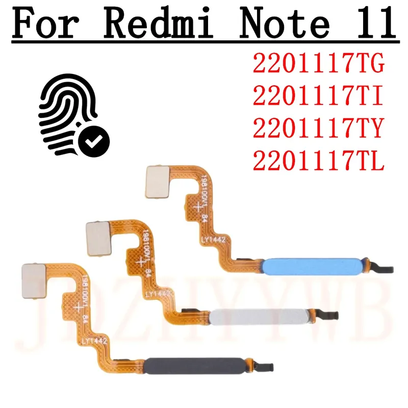 Original Home Button Return Key Band Menü Power Fingerabdrucksensor Flexkabel für Xiaomi Redmi Note 11 Note 11 Globale Version