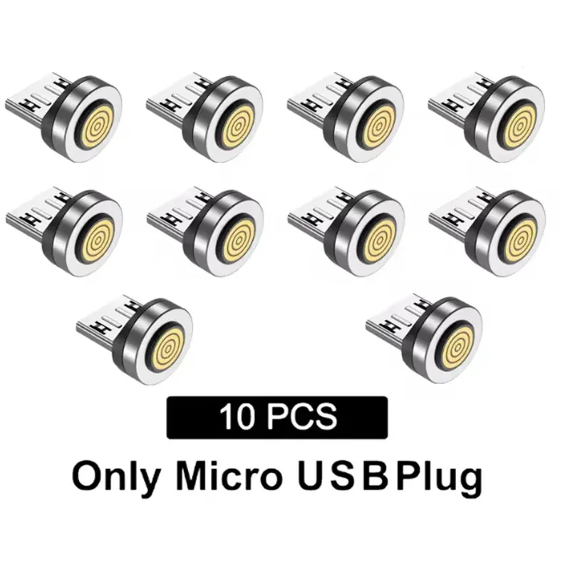 10 Stück 7-polige magnetische Spitzen für Magnetische Kabel Micro USB Typ C Ersatzstecker Staubstecker für Samsung Xiaomi