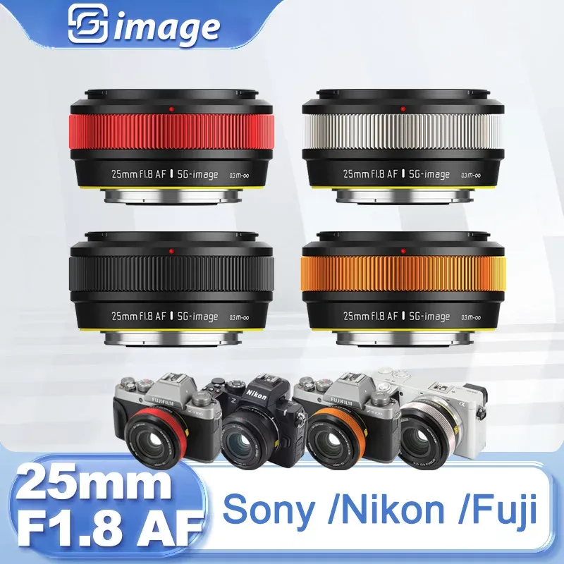 SG Bild 25 mm F1.8 AF APS-C automatischer Autofokus Porträtobjektiv mit großer Blende für Sony E ZVE10 a6400 Fuji X xe5 xm5 xt30 Nikon Z