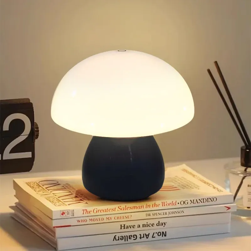 Pilz LED Tischlampe Lade Touch Schreibtisch Kaffee Bar, Hotel Schlafzimmer Dekoration, nordische kreative Atmosphäre, kleines Nachtlicht
