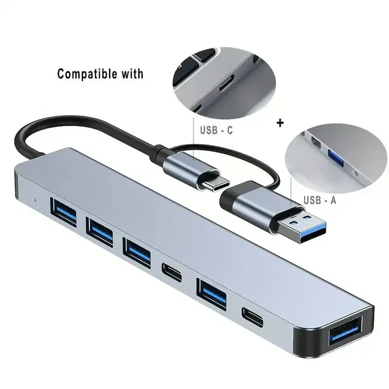 USB-C-Hub Typ-C-Splitter Thunderbolt 3 Dockingstation Laptop-Adapter mit RJ45 und HDMI für MacBook Air M1 und iPad Pro