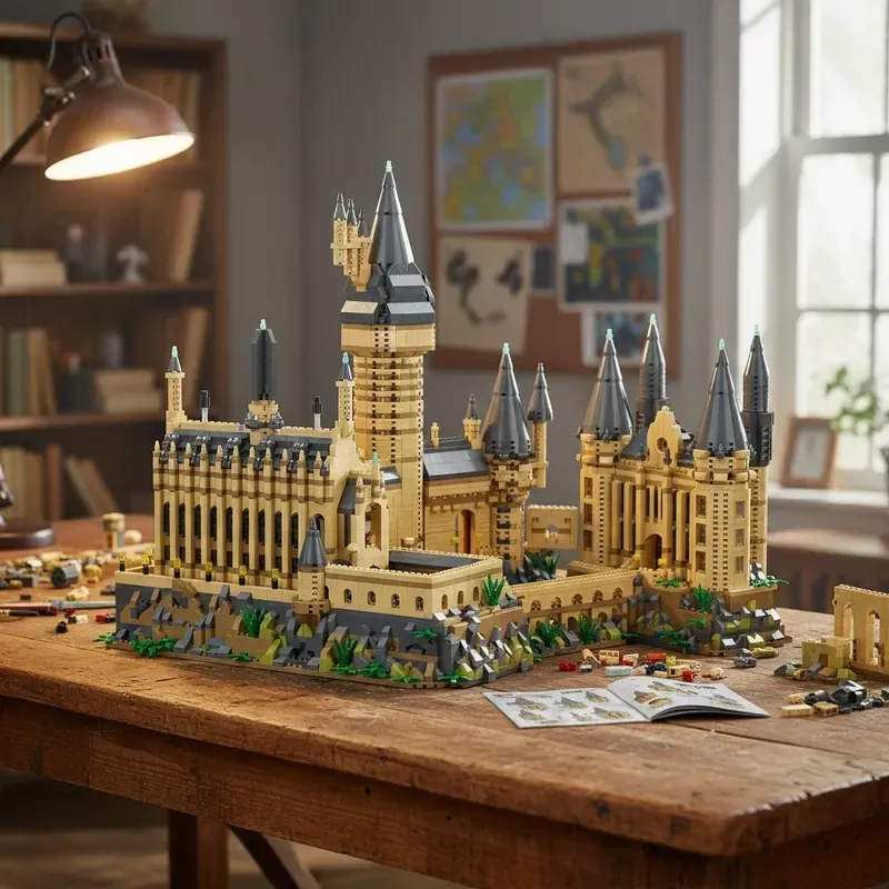 Neue Magic Hogwarts Castle Micro Bausteine Street View Architektur Kreative MOC Modell Kit Kinder Weihnachten Geburtstag Geschenke