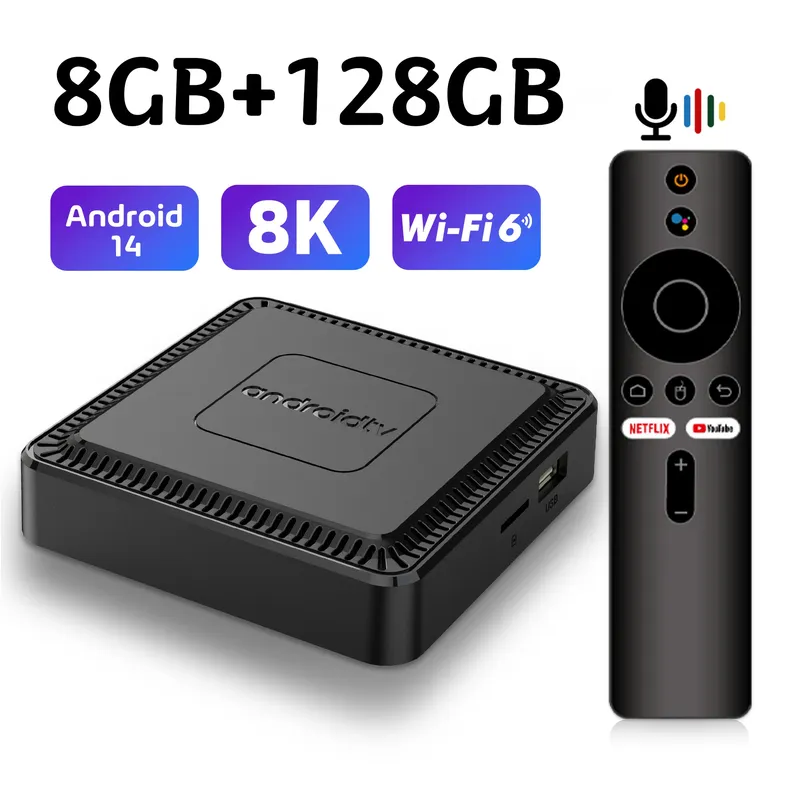 2026 Q7 Android 14.0 TV BOX unterstützt HD 8K Video Decoder Allwinner H313 WIFI 6 Bluetooth 5.2 Set Top Box