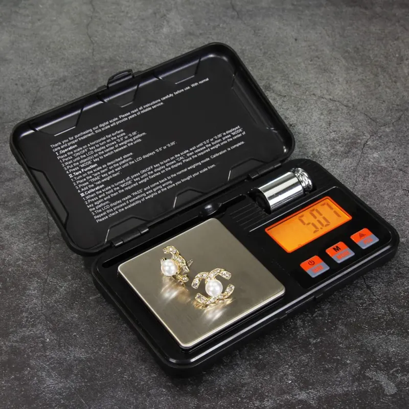 Digitale Miniwaage 200 g/0,01 g 50 g/0,001 g Hochpräzise elektronische Taschenwaage Waage zum Wiegen von Lebensmitteln Schmuckwaage