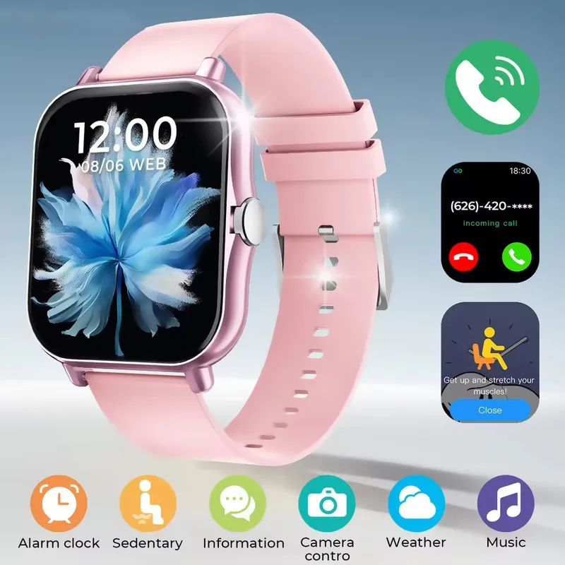 2025 Outdoor-Sport-Smartwatch für Damen und Herren, Herzfrequenz, Blutdruck/Sauerstoff-Uhr, Tapete, Bluetooth, kabelloser Anruf, Smartwatches