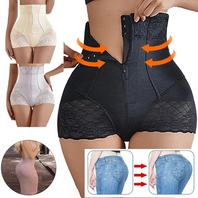 2023 neue Bauch Steuer Höschen Frauen Zipper Body Shaper Hohe Taille Shaper Hosen Nahtlose Shapewear Postpartale Höschen