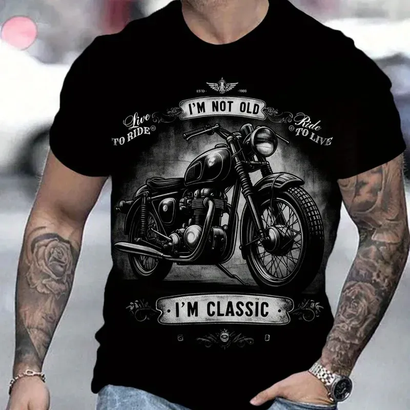Hochwertiges 3D-gedrucktes T-Shirt für Herren, kurzärmelig, Retro-Klassiker, Street-Style, Oversize, für den Sommer, atmungsaktiv, schweißabsorbierend