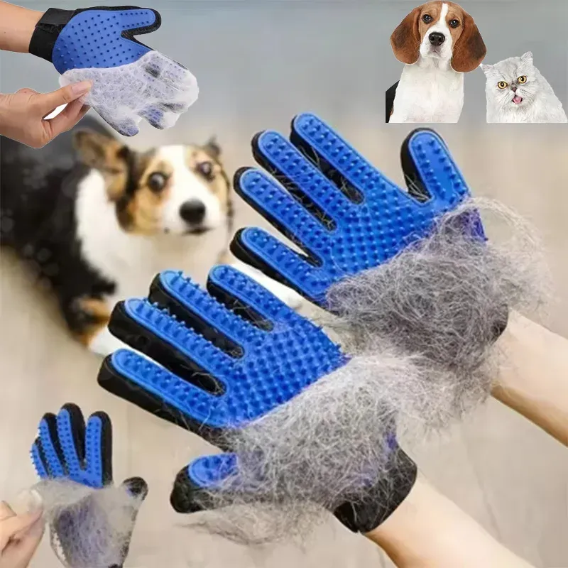 Pet Haarentferner Dusche Handschuhe Welpen Katzen Bad Pinsel Reinigung Silikon Kamm Handschuh Massage Pflege Hunde Liefert