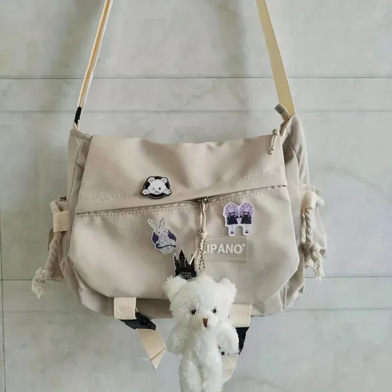 Herren-Umhängetasche aus Nylon, große Kapazität, lässige Messenger-Tasche, Schultasche für Studenten, Reise- und Business-Umhängetasche