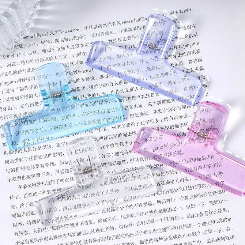 Transparente Gelee-Handkonto-Clips, großes Fassungsvermögen, Studenten-Akten-Organizer, tragbarer Aufbewahrungsordner für Schule, Büro, Schreibwaren