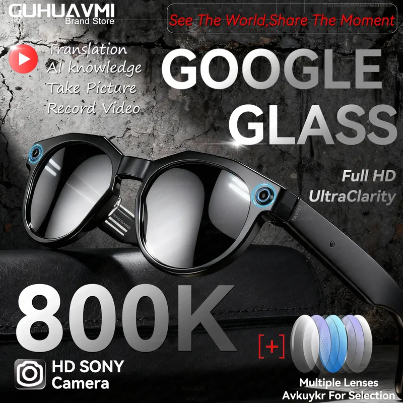 2026 neue 8K HD AI Smart Gläser Männer Chat GPT 800 MP Kamera Bluetooth Anruf AI Übersetzung Stimme Assistent steuerung Sonnenbrille Frauen