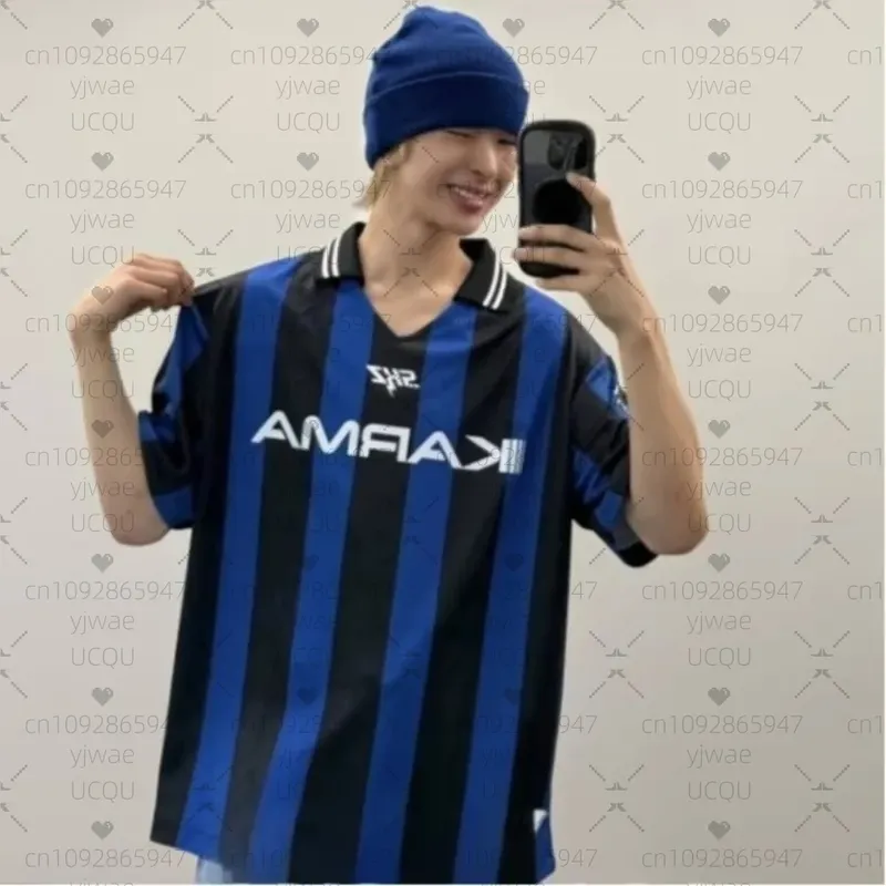 2025 Herren KARMA Album Fans Support Shirts Oversized T-Shirt Koreanische Mode Streetwear Hip Hop Lässige Weite Trikots TEES