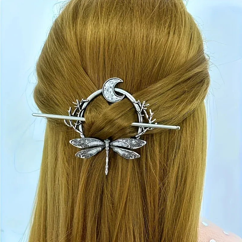 Elegante Wikinger Retro Halbmond Wolke Haarspange Hexerei Mond Haarstab Pagan Gothic Mädchen Haarschmuck Party Zubehör