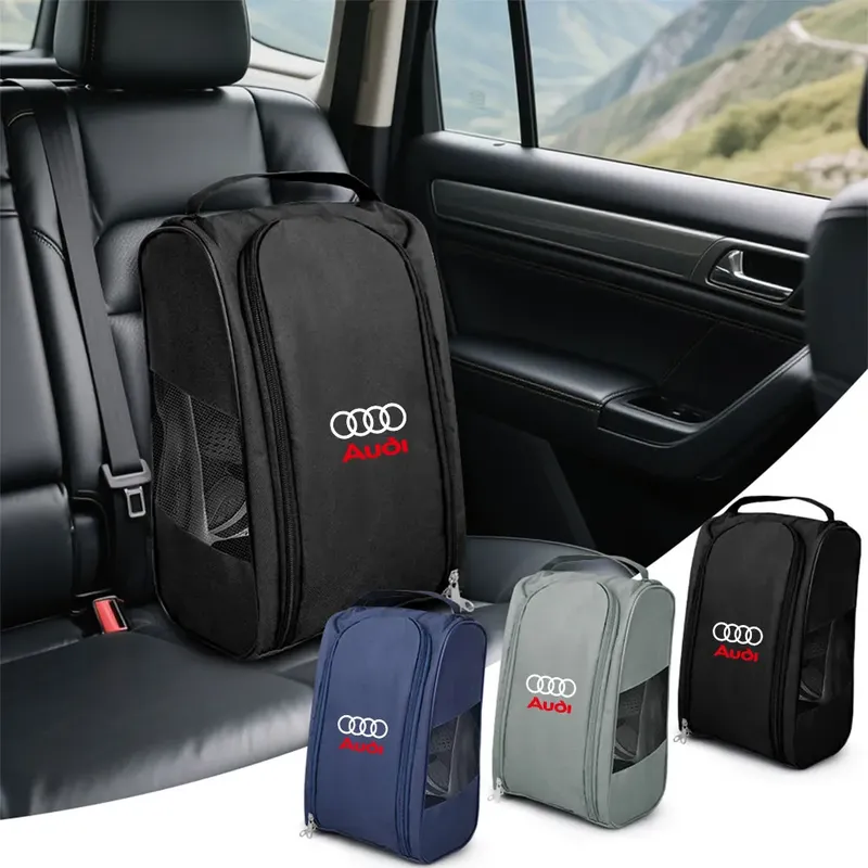 Auto Emblem Schuhe Lagerung Tasche Organizer Innen Zubehör Auto Styling Für Audi Sline RS TT S S3 S4 S5 S6 S7 S8 A3 A4 A5 A6 Q5