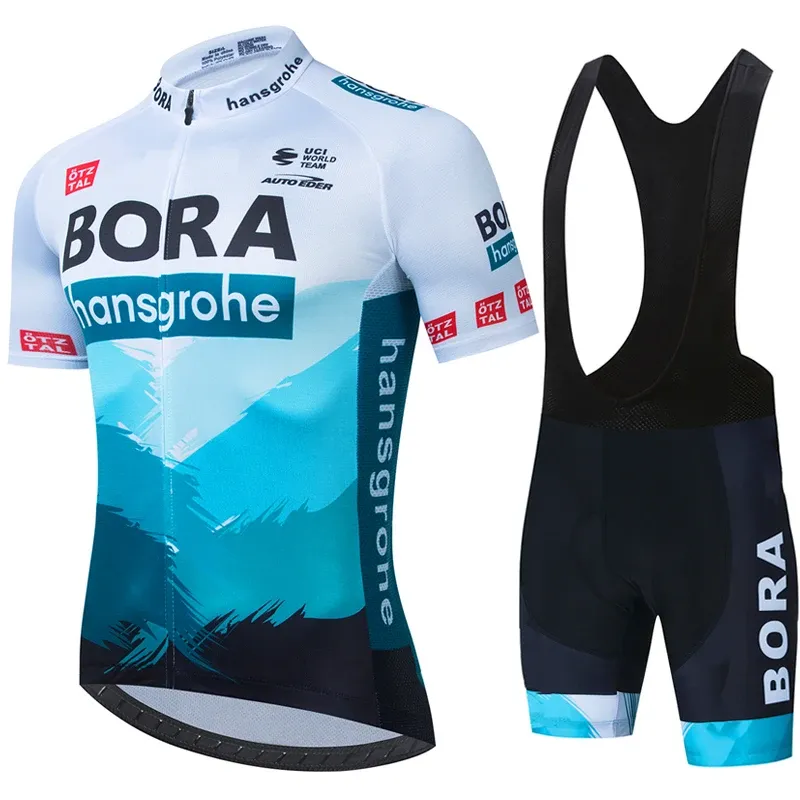 Radfahren Uniform UCI BORA Mtb Männliche Kleidung Fahrrad Kleidung Set männer Hosen Gel Mann Jersey Shorts Komplette Sommer Laser Cut team