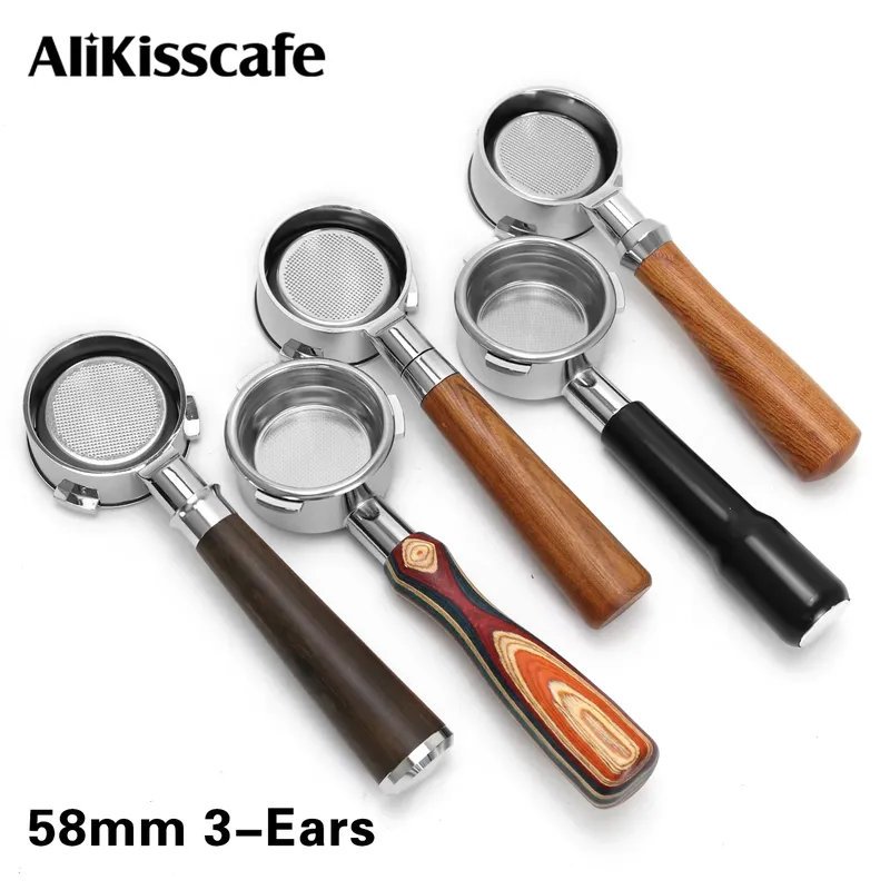 58mm Boden Siebträger 3 Ohr Für Hibrew h7 h7a h10a Breville Barista Max Mini Sunbeam Kaffee Werkzeug Espresso Maschine Zubehör