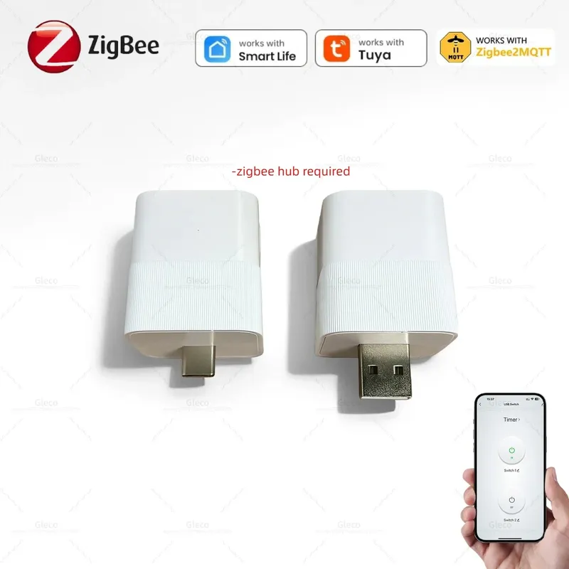 Zigbee Micro USB Adapter Schalter 5V Mini TYPE-C USB Power Adapter Signal Repeater Stecker Home Automation Für Smart leben TUYA Z2M