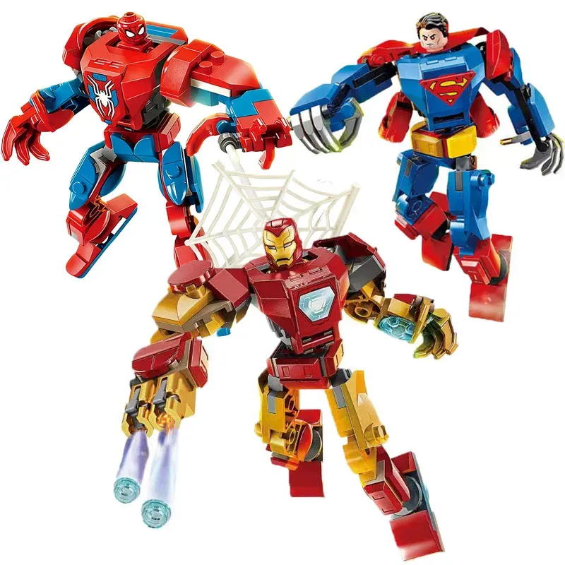 76302 76307 Superhelden Ziegel Avengers Thor Iron Man Thanos Montieren Kompatible Action Figur Spielzeug Bausteine Modell Ornament