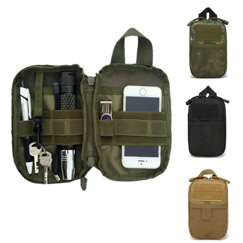Taktische EDC Molle Tasche Tragbare Kleine Medizinische Hüfttasche Outdoor Erste Hilfe Tasche Telefon Fall Halter Camping Jagd Zubehör