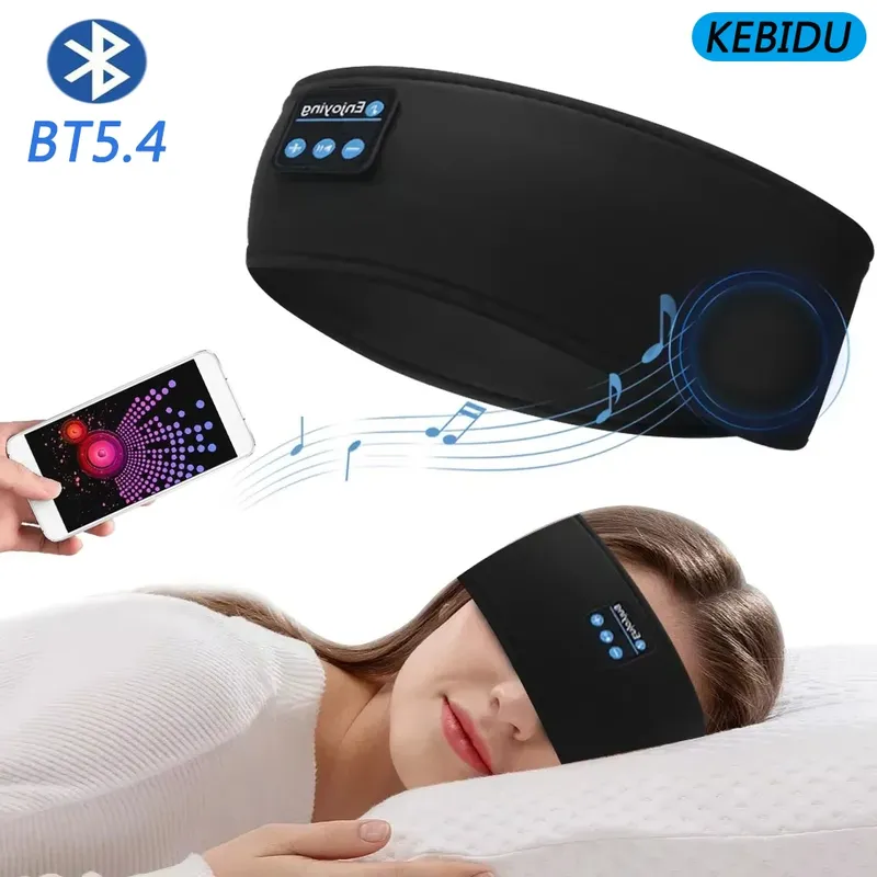 Bluetooth Musik Stirnband Drahtlose Sport Schlaf Kopfhörer Augenmaske Komfortable HD Stereo Lautsprecher Elastische Headset Stirnband
