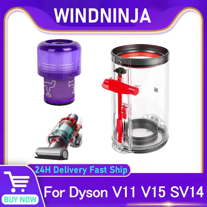 Verbesserter Kanisterersatz für Dyson V11 V15 SV14 SV15 SV22 Staubsauger Staubbehälter mit HEPA-Filter Ersatzteil Staubschaufel