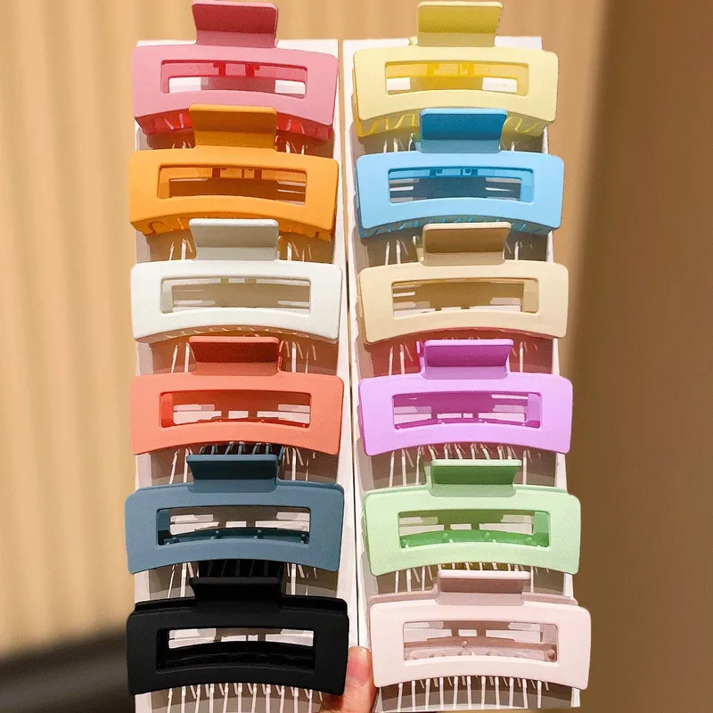 12/6-Pack einfarbige quadratische Haarklammern, modischer Alltags-Haarschmuck, Styling-Frisurverstärker für lässige Termine, Heimgebrauch