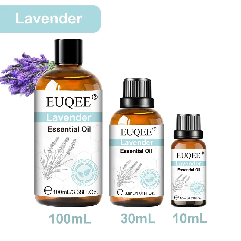 EUQEE 1 Stück ätherisches Öl für Luftbefeuchter, Diffusor, Kerzenherstellung – 10 ml/30 ml/100 ml Lavendel-Vanille-Rosen-Aromatherapie-ätherische Öle
