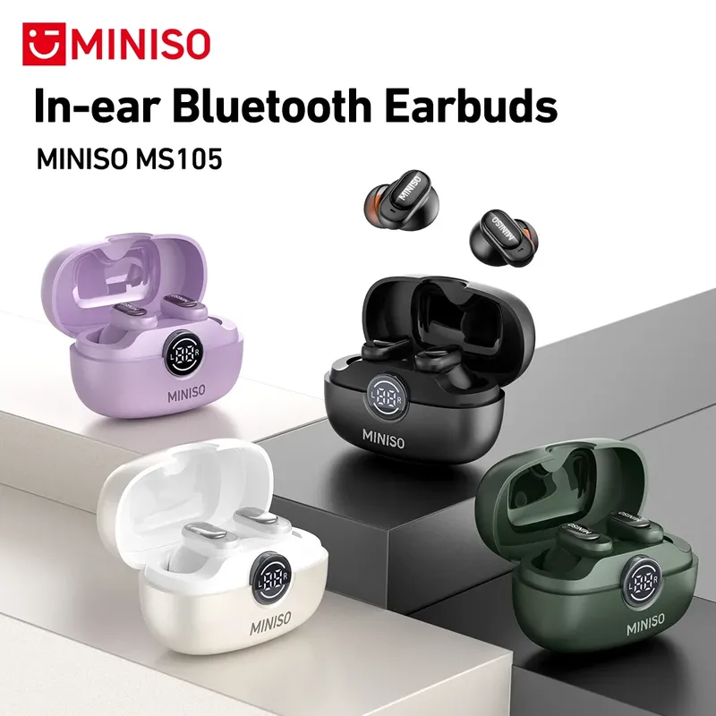 MINISO MS105 Drahtlose Bluetooth-Kopfhörer AI Translator Ohrhörer Rauschunterdrückung Mikrofon TWS In-Ear-Ohrhörer Weich