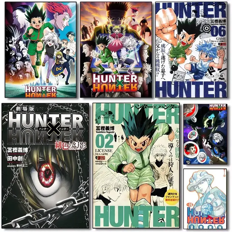 PC Hot Japan Anime Hunter X Hunter Poster Kunst HD Leinwand erweiterte ästhetische Druckpapier Wandkunst für Wohnzimmer Home Decor