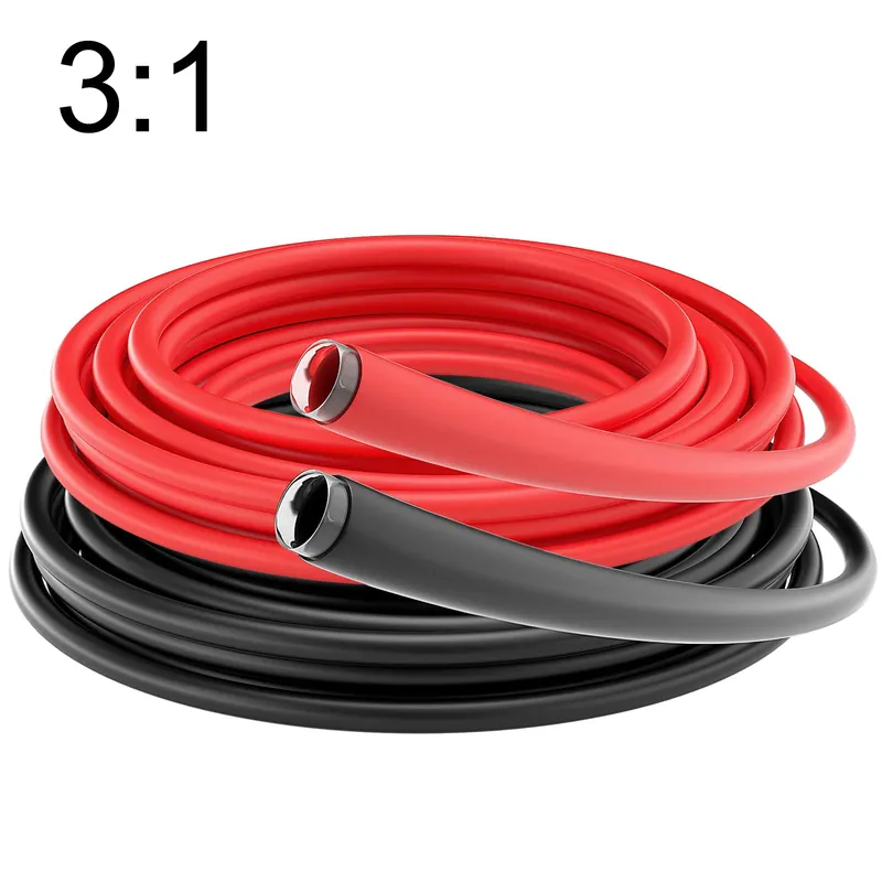 Schwarz Rot Φ1,6 mm bis Φ64 mm Schrumpfschlauch, Verhältnis 3:1, doppelwandiges, mit Kleber ausgekleidetes, schrumpfbares Drahtwickelrohr, wasserdicht, industriell