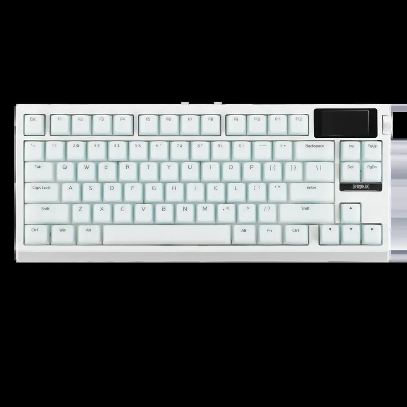 EPOMAKER G84 PRO 80 % QWERTY ANSI US-Layout, kabelgebunden/Bluetooth/2,4 GHz, kabellose mechanische Tastatur mit Glasbildschirm und Metallknopf
