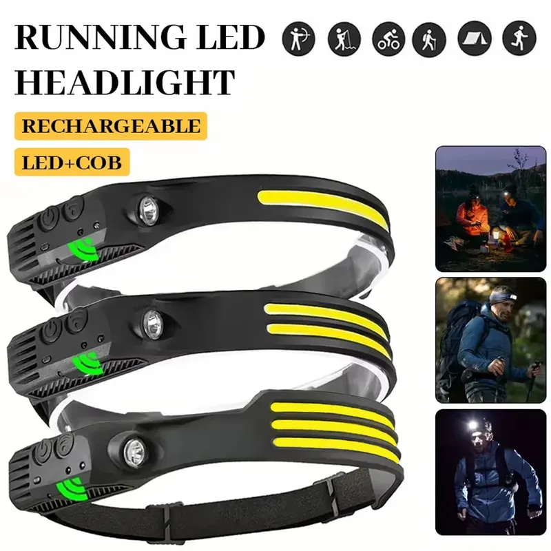 COB LED Induktion Scheinwerfer USB Aufladbare Lampe mit Eingebauter Batterie Outdoor Camping Angeln Licht Notfall Arbeits Laterne