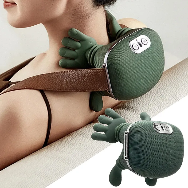 2025 Bionic Nacken- und Schultermassagegerät N7 Knetmassagegerät Schal 3-stufige Modi Nackenhals Taille Bein Körpermuskeln Massagekissen