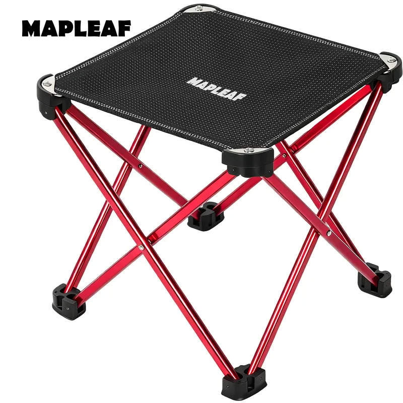 MAPLEAF Tragbarer Klapphocker, Camping, Outdoor, Wandern, ultraleichter Fußhocker, Picknick, Angelsitz, Werkzeuge, Reisen, faltbarer Stuhl