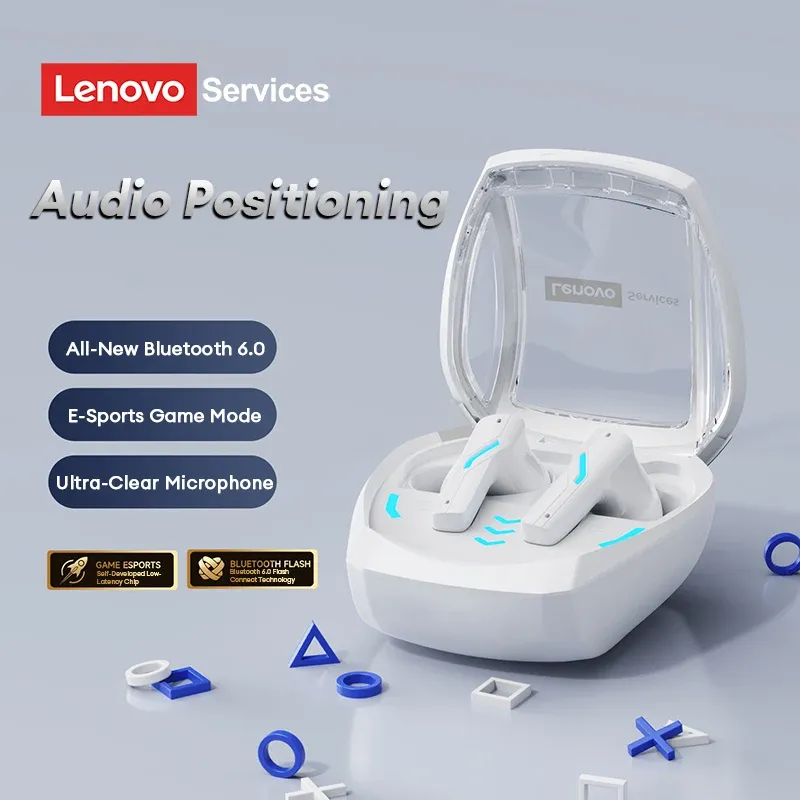 NEUE Lenovo GT100 Smart AI Bluetooth Wireless Esports Kopfhörer Echtzeit Übersetzer Gamer Kopfhörer Ultra-Low Latency Mit Mikrofon