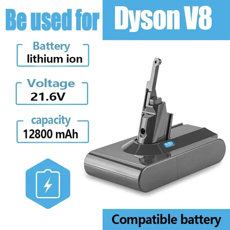 Für Dyson 12800 mAh/9800 mAh/12800 mAh V8 21,6 Volt Lithium-battry Staubsauger Batterie Wiederaufladbare Power werkzeug Batterie