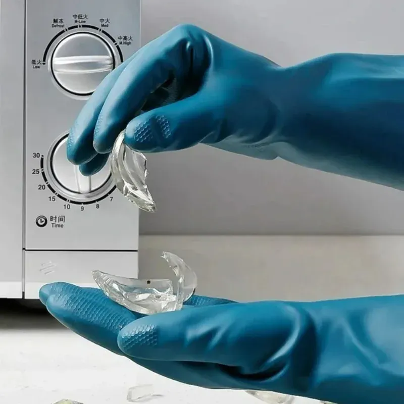 2/4 Paar wasserdichte Handschuhe mit Fleece-Futter, dicke Reinigungshandschuhe, Haushalt, Badezimmer, Küche, Handschutz, Reinigungswerkzeug