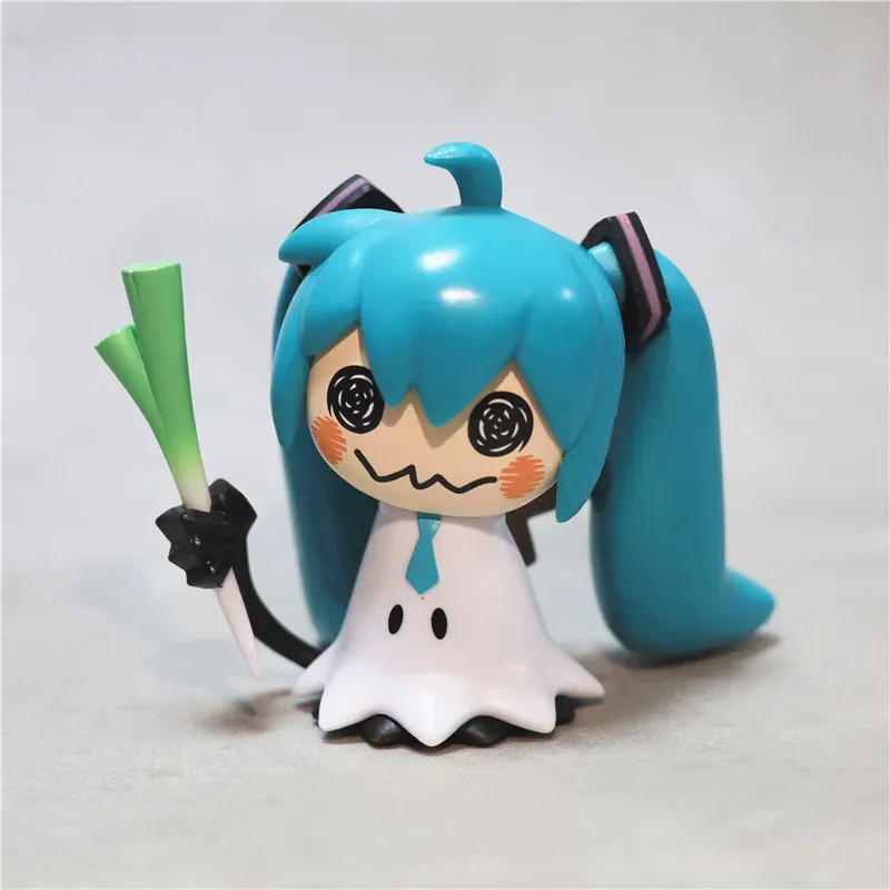 Auf Lager Anime Hatsune Miku Q Pikachu Modell Figur Grüne Zwiebel Pvc Action-figuren Sammlung Modell Klassisches Spielzeug Kinder