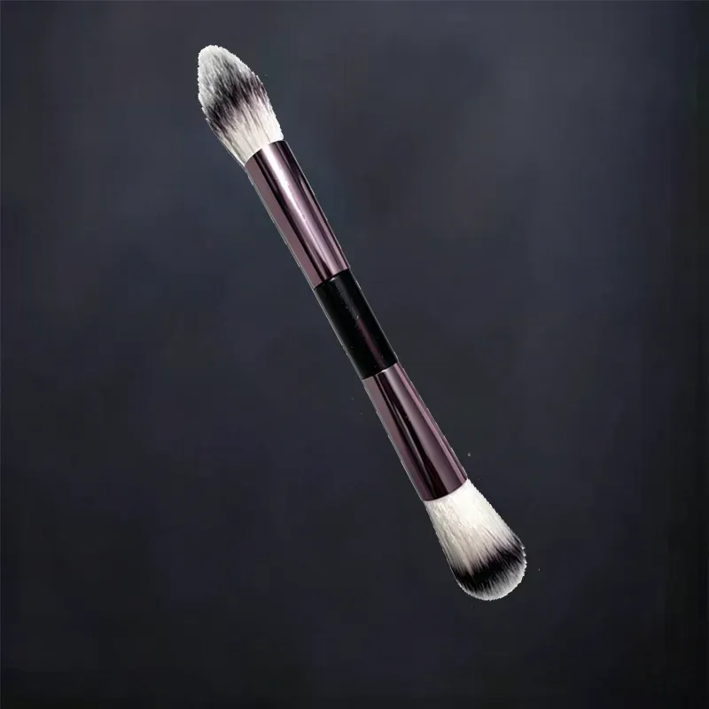 Make-up-Pinsel, Puderpinsel, Rougepinsel, Pinsel für loses Puder, Exquisiter professioneller Metallgriff, Doppelkopf-Design, mit Box